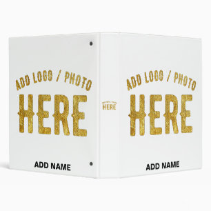 STYLISH MODERN CUSTOMIZABLE WHITE VERIFIED BRANDED BINDER