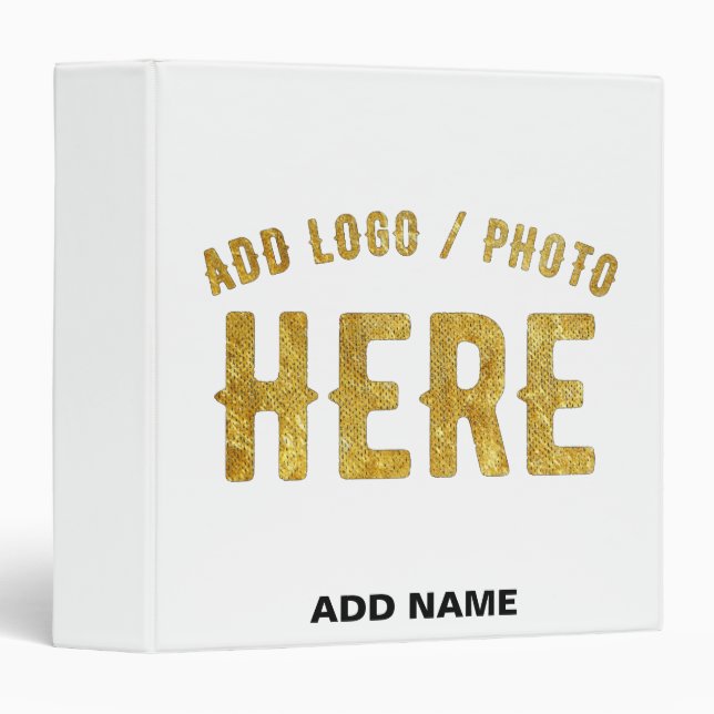 STYLISH MODERN CUSTOMIZABLE WHITE VERIFIED BRANDED BINDER (Front/Spine)