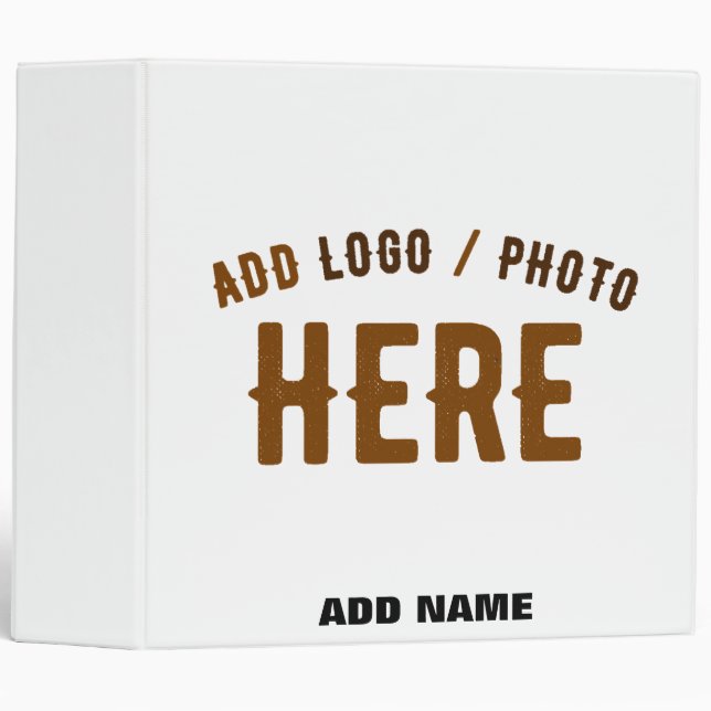 STYLISH MODERN CUSTOMIZABLE WHITE VERIFIED BRANDED BINDER (Front/Spine)