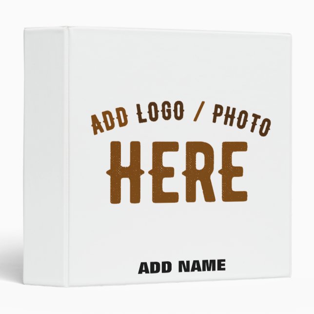 STYLISH MODERN CUSTOMIZABLE WHITE VERIFIED BRANDED BINDER (Front/Spine)