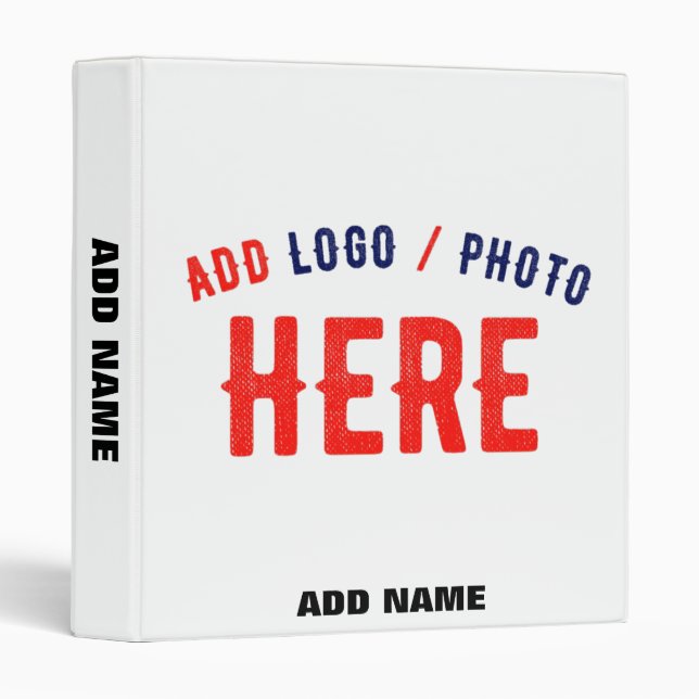 STYLISH MODERN CUSTOMIZABLE WHITE VERIFIED BRANDED BINDER (Front/Spine)