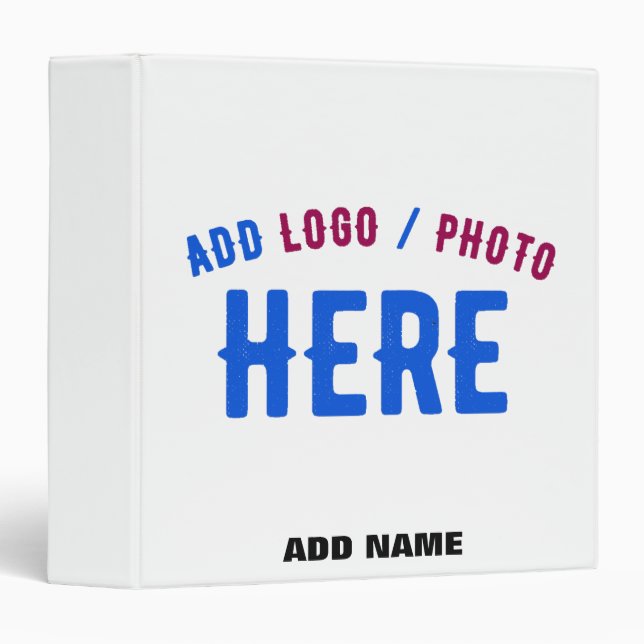 STYLISH MODERN CUSTOMIZABLE WHITE VERIFIED BRANDED BINDER (Front/Spine)
