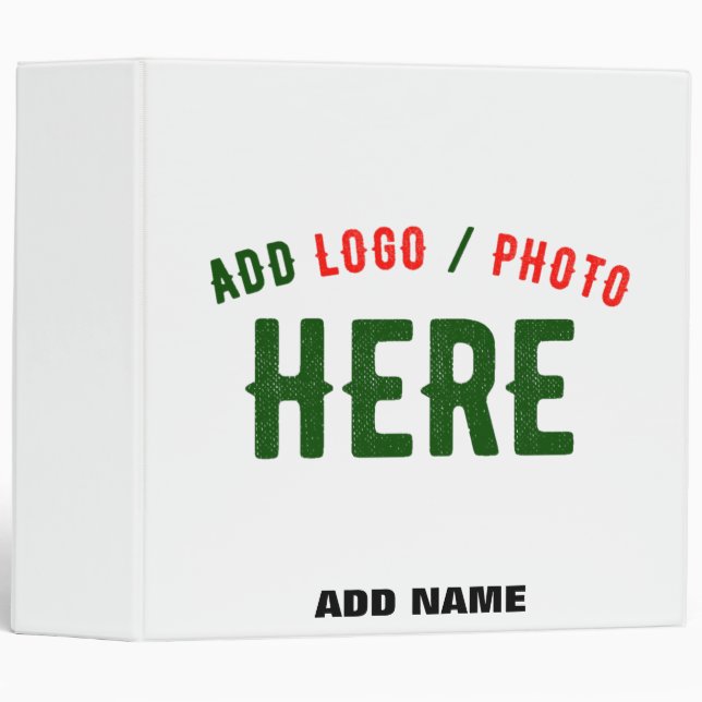 STYLISH MODERN CUSTOMIZABLE WHITE VERIFIED BRANDED BINDER (Front/Spine)