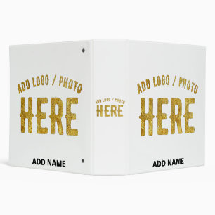 STYLISH MODERN CUSTOMIZABLE WHITE VERIFIED BRANDED BINDER