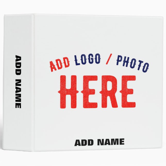 STYLISH MODERN CUSTOMIZABLE WHITE VERIFIED BRANDED BINDER (Front/Spine)