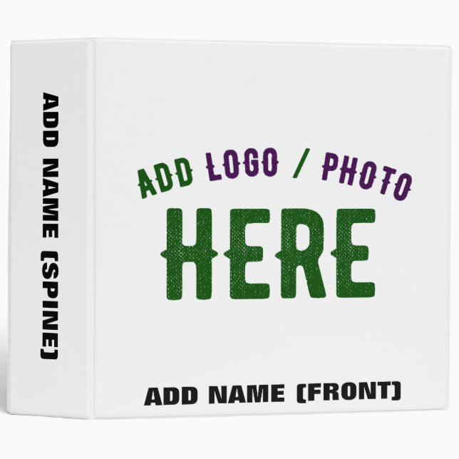 STYLISH MODERN CUSTOMIZABLE WHITE VERIFIED BRANDED BINDER (Front/Spine)