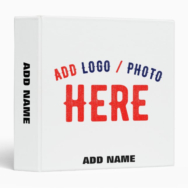 STYLISH MODERN CUSTOMIZABLE WHITE VERIFIED BRANDED BINDER (Front/Spine)