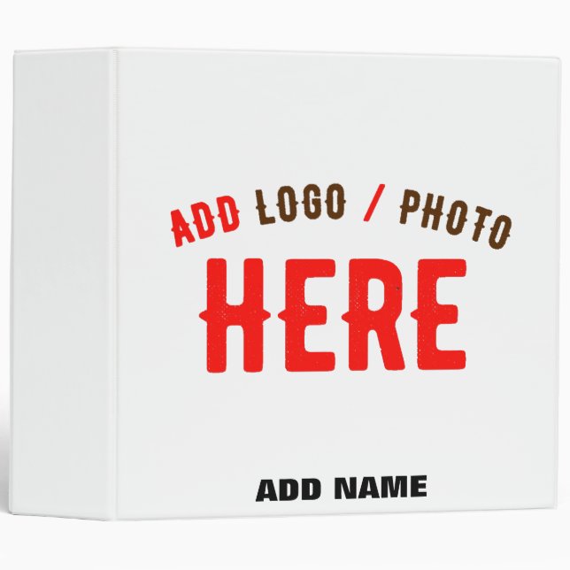 STYLISH MODERN CUSTOMIZABLE WHITE VERIFIED BRANDED BINDER (Front/Spine)