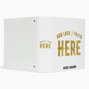 STYLISH MODERN CUSTOMIZABLE WHITE VERIFIED BRANDED BINDER