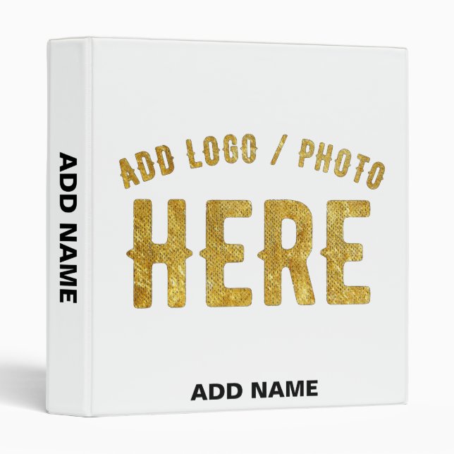 STYLISH MODERN CUSTOMIZABLE WHITE VERIFIED BRANDED BINDER (Front/Spine)