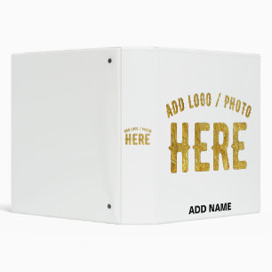 STYLISH MODERN CUSTOMIZABLE WHITE VERIFIED BRANDED BINDER