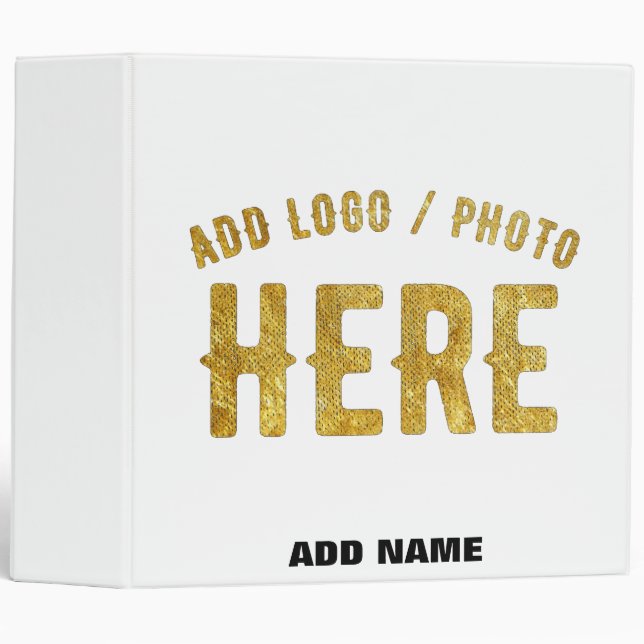 STYLISH MODERN CUSTOMIZABLE WHITE VERIFIED BRANDED BINDER (Front/Spine)