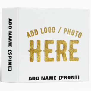 STYLISH MODERN CUSTOMIZABLE WHITE VERIFIED BRANDED BINDER