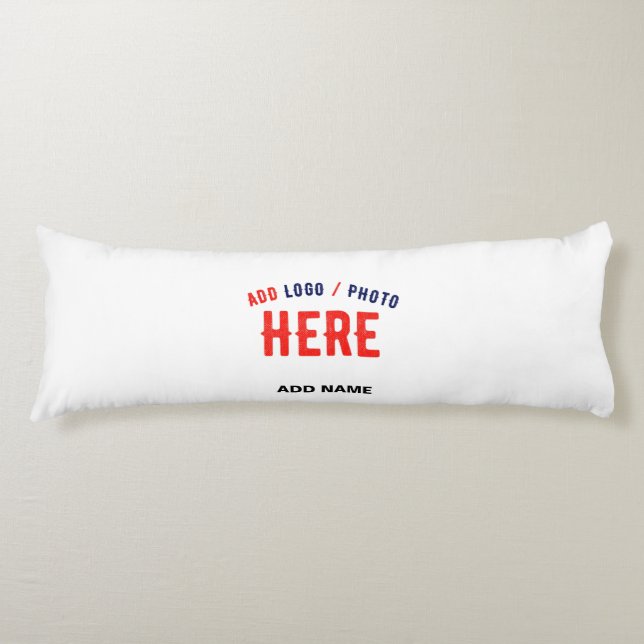 STYLISH MODERN CUSTOMIZABLE WHITE VERIFIED BRANDED BODY PILLOW (Front)