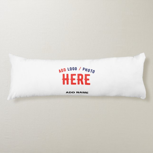STYLISH MODERN CUSTOMIZABLE WHITE VERIFIED BRANDED BODY PILLOW (Front)