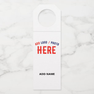 STYLISH MODERN CUSTOMIZABLE WHITE VERIFIED BRANDED BOTTLE TAG
