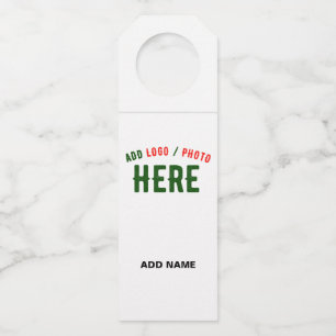 STYLISH MODERN CUSTOMIZABLE WHITE VERIFIED BRANDED BOTTLE TAG