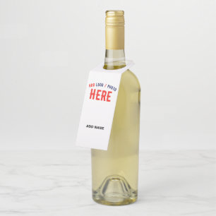 STYLISH MODERN CUSTOMIZABLE WHITE VERIFIED BRANDED BOTTLE TAG