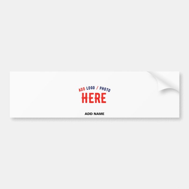STYLISH MODERN CUSTOMIZABLE WHITE VERIFIED BRANDED BUMPER STICKER (Front)