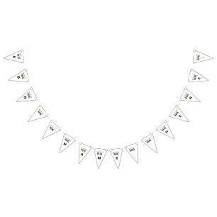 STYLISH MODERN CUSTOMIZABLE WHITE VERIFIED BRANDED BUNTING FLAGS