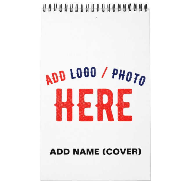 STYLISH MODERN CUSTOMIZABLE WHITE VERIFIED BRANDED CALENDAR (Cover)