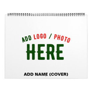 STYLISH MODERN CUSTOMIZABLE WHITE VERIFIED BRANDED CALENDAR
