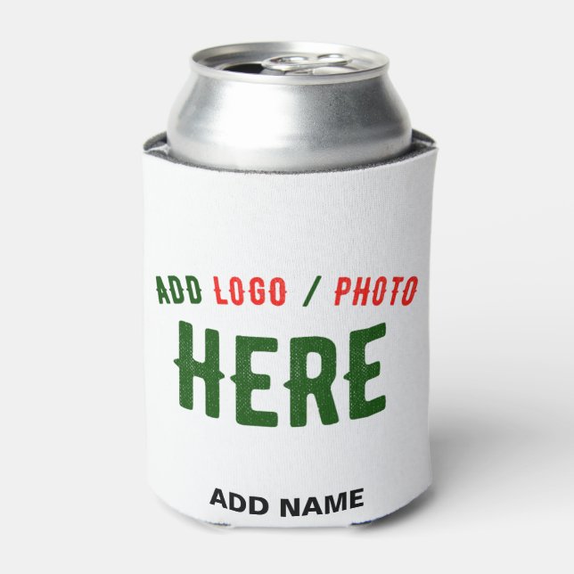 STYLISH MODERN CUSTOMIZABLE WHITE VERIFIED BRANDED CAN COOLER (Can Front)
