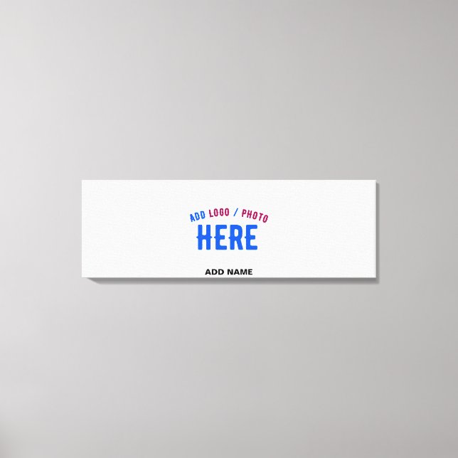 STYLISH MODERN CUSTOMIZABLE WHITE VERIFIED BRANDED CANVAS PRINT (Front)