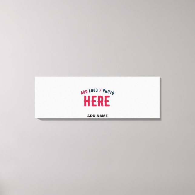 STYLISH MODERN CUSTOMIZABLE WHITE VERIFIED BRANDED CANVAS PRINT (Front)