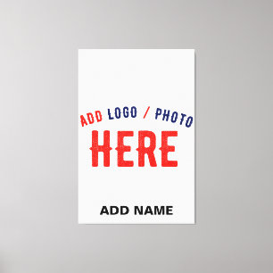 STYLISH MODERN CUSTOMIZABLE WHITE VERIFIED BRANDED CANVAS PRINT