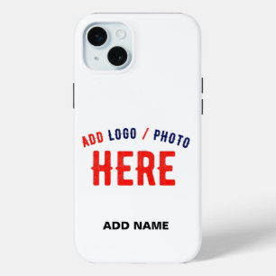 STYLISH MODERN CUSTOMIZABLE WHITE VERIFIED BRANDED iPhone 15 MINI CASE