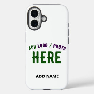 STYLISH MODERN CUSTOMIZABLE WHITE VERIFIED BRANDED iPhone 16 CASE