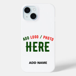 STYLISH MODERN CUSTOMIZABLE WHITE VERIFIED BRANDED iPhone 15 CASE