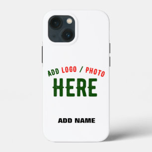 STYLISH MODERN CUSTOMIZABLE WHITE VERIFIED BRANDED iPhone 13 MINI CASE