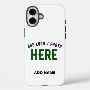 STYLISH MODERN CUSTOMIZABLE WHITE VERIFIED BRANDED iPhone 16 PLUS CASE