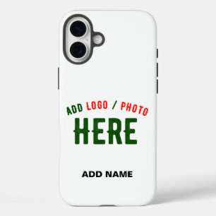 STYLISH MODERN CUSTOMIZABLE WHITE VERIFIED BRANDED iPhone 16 PLUS CASE