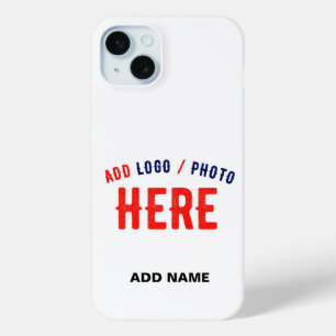 STYLISH MODERN CUSTOMIZABLE WHITE VERIFIED BRANDED iPhone 15 MINI CASE