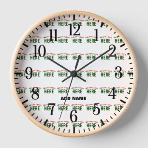 STYLISH MODERN CUSTOMIZABLE WHITE VERIFIED BRANDED CLOCK