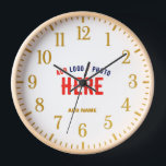 STYLISH MODERN CUSTOMIZABLE WHITE VERIFIED BRANDED CLOCK<br><div class="desc">THIS IS A DESIGN FITTING FOR EVERYONE.YOU CAN CHANGE, RESIZE OR ADD LOGO, PHOTO, TEXT AND COLOURS THE WAY YOU LIKE.THANK YOU.</div>