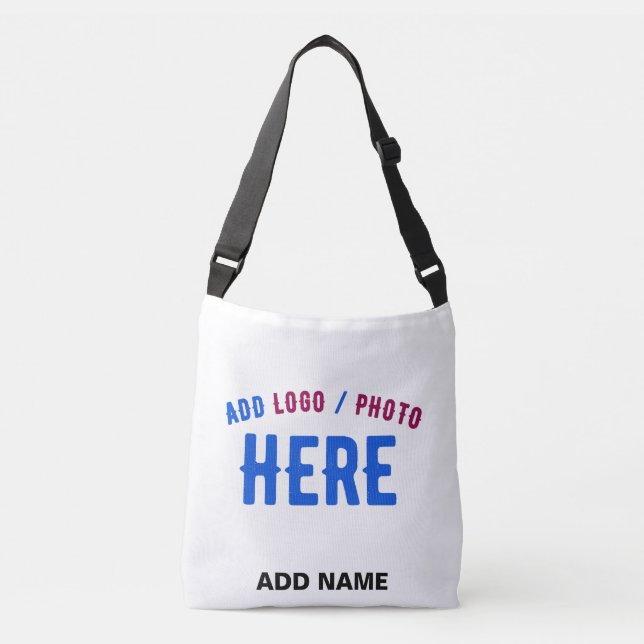 STYLISH MODERN CUSTOMIZABLE WHITE VERIFIED BRANDED CROSSBODY BAG (Front)