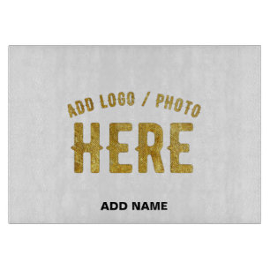 STYLISH MODERN CUSTOMIZABLE WHITE VERIFIED BRANDED CUTTING BOARD