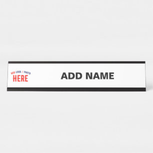 STYLISH MODERN CUSTOMIZABLE WHITE VERIFIED BRANDED DESK NAME PLATE