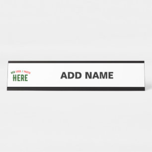 STYLISH MODERN CUSTOMIZABLE WHITE VERIFIED BRANDED DESK NAME PLATE