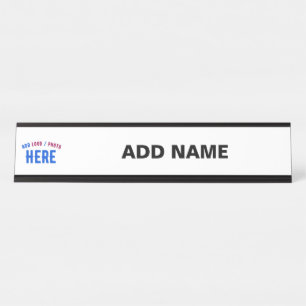 STYLISH MODERN CUSTOMIZABLE WHITE VERIFIED BRANDED DESK NAME PLATE