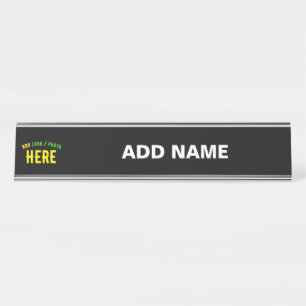 STYLISH MODERN CUSTOMIZABLE WHITE VERIFIED BRANDED DESK NAME PLATE