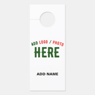 STYLISH MODERN CUSTOMIZABLE WHITE VERIFIED BRANDED DOOR HANGER