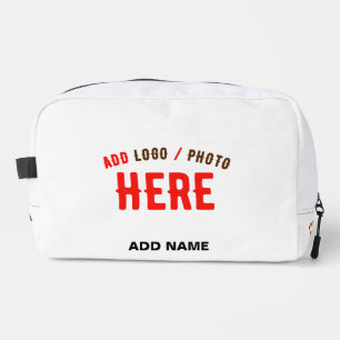 STYLISH MODERN CUSTOMIZABLE WHITE VERIFIED BRANDED DOPP KIT