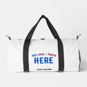 STYLISH MODERN CUSTOMIZABLE WHITE VERIFIED BRANDED DUFFLE BAG
