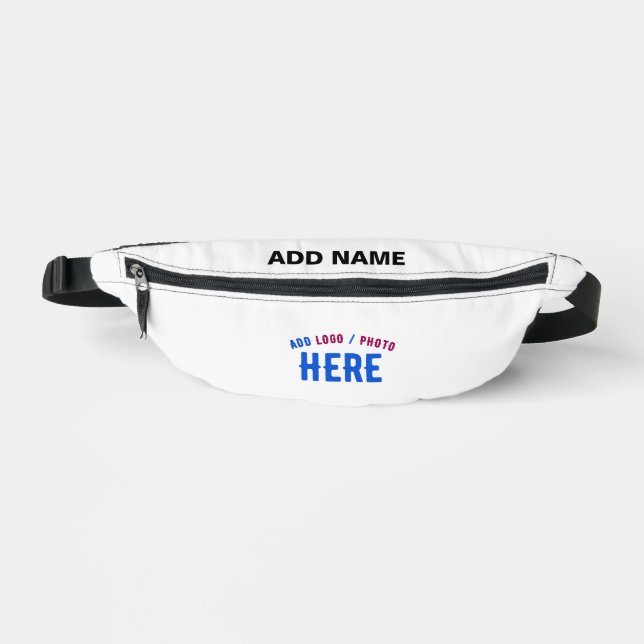 STYLISH MODERN CUSTOMIZABLE WHITE VERIFIED BRANDED FANNY PACK (Front)