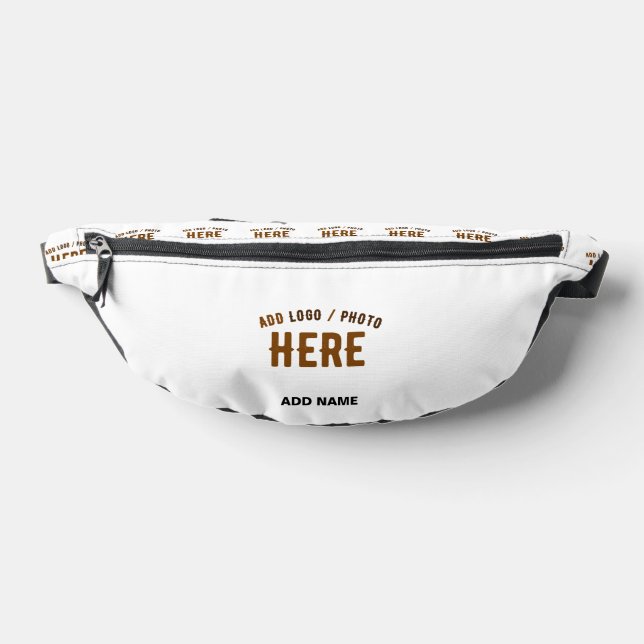 STYLISH MODERN CUSTOMIZABLE WHITE VERIFIED BRANDED FANNY PACK (Lay Down)